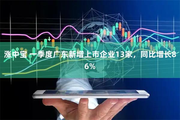 涨中宝 一季度广东新增上市企业13家，同比增长86%